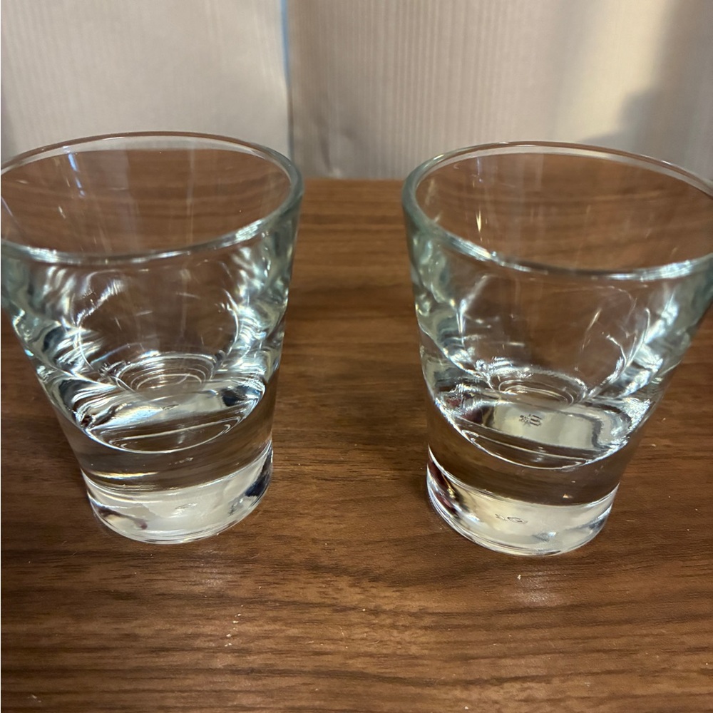 Clear Glass Shot Glasses - Set of 2